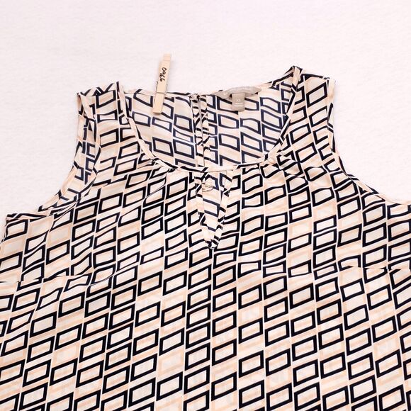 Banana Republic Tops - Banana Republic Sleeveless Casual Pullover Shirt Womens Size XS White Blue
